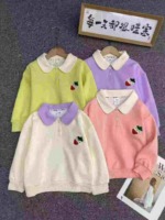 164 Pcs Kids Cotton Peter Pan Collar Terry Embroidered Sweatshirts Wholesale Stock Lot - Image 1