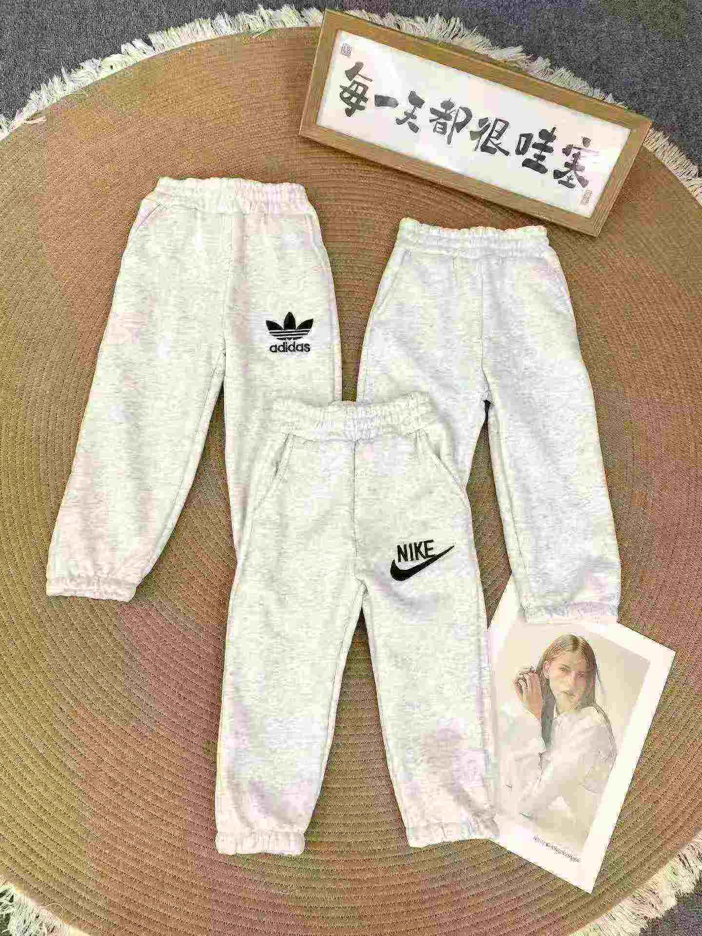 Stock Lot Wholesale Kids Clothing: 150pcs Cotton Composite Fleece Embroidered Casual Pants + 15pcs Outerwear, Size 80-120, Individual Packing - Image 1