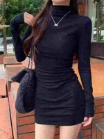 36 Pieces Fleece Lined Dresses Bulk Stock, Soft Fabric Size S-M, Individual Pack With Hangtag - Image 6