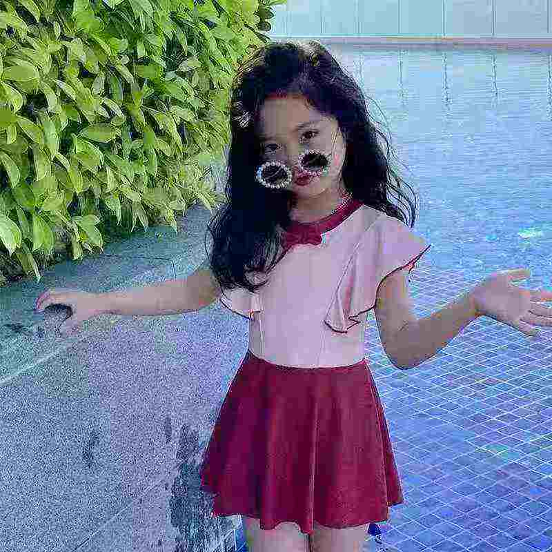 Approx 500 Pcs Ins Style Girls One Piece Holiday Swimwear Main Style as Picture 3 Size 90-140 Individually Packed - Image 2