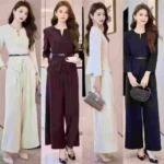 High-end Elegant Women's 2-Piece Blazer & Wide Leg Pants Suit, 3 Colors, S-4XL, 1100 Sets, Factory Original Packing - Image 9