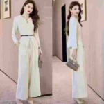 High-end Elegant Women's 2-Piece Blazer & Wide Leg Pants Suit, 3 Colors, S-4XL, 1100 Sets, Factory Original Packing - Image 6
