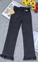 Clearance Stock 100 Pieces Spring Summer Women's Stretchy Slim Frayed Multi-Pocket Jeans - Image 9