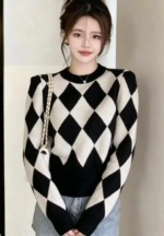 Around 100 Pcs Autumn Winter Korean Style Lazy Loose Jacquard Polar Fleece Pullover Sweater Bulk Stock - Image 4