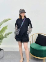 Spring Summer New Design Patchwork Paisley Sleeve Fake Two Piece Loose Oversized One Size Knit Tops, 260 Pieces - Image 6