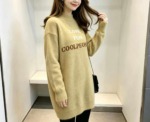 Around 120 Pcs Autumn Winter New Letter Jacquard Thickened Waterproof Mink Cashmere Mid-length Pullover Sweater Clearance - Image 7