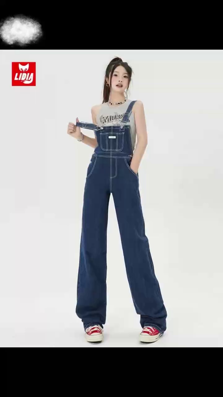 Around 2000 Pcs New Mixed Women's Denim Overalls, Individual Pack With Tags, Bulk Clearance Wholesale at 7.2 CNY Per Piece - Image 1