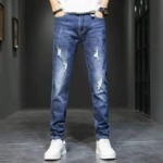 New Spring Summer Ripped Design Loose Trendy Men's Jeans, Approx 390 Pieces, Bulk Wholesale Stock Clearance - Image 5