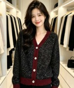 Autumn Winter French Elegant Loose Thick Oversized Knit Cardigan Sweater, About 800 Pieces Bulk Stock Wholesale - Image 7
