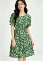 New Summer Vintage Floral Dresses, Approximately 160 Pieces, Bulk Stock Clearance Wholesale - Image 7