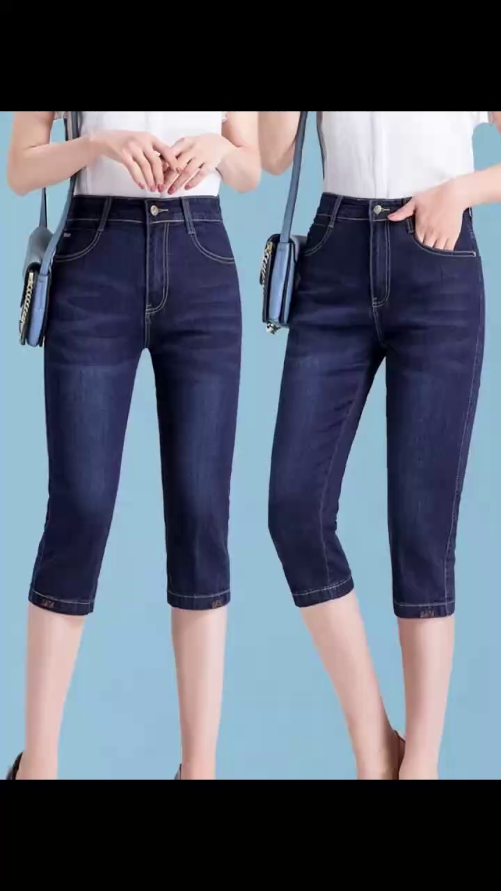 169 Pieces New Women's Denim Cropped Pants, Full Sizes With Tags, Bulk Wholesale Stock Clearance - Image 1
