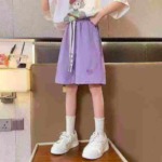 138 Pieces 100% Cotton Kids Casual Sports Shorts With Embroidered Heart Pattern - Image 5