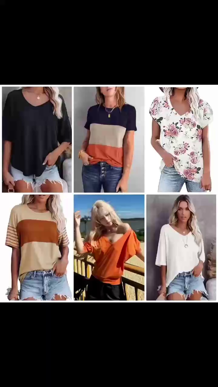 Around 14000 Pieces Spring Summer New Fashion Casual Women's T-Shirts Sizes S-3XL Bulk Stock Wholesale - Image 1