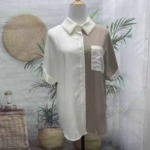 2025 High-end Design Striped Color-block Women's Fashion Patchwork Blouse, S-XL, Approx 92 Pieces, Individual Original Packaging - Image 1