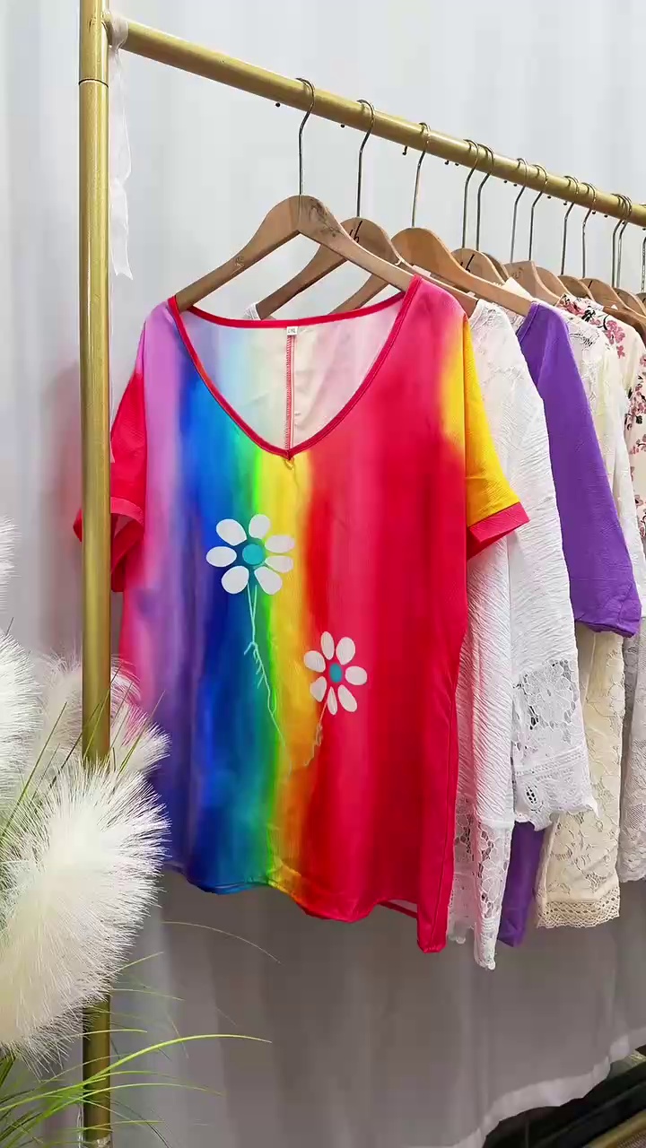 Clearance Bulk Wholesale: 1400PCS Summer Women's Loose Tops, Majority Woven, Individually Packaged Sizes S-4XL - Image 1