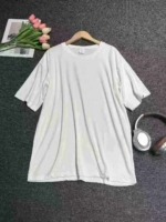 22000 Pieces Summer Brushed Milk Silk Plain White Unisex Short Sleeve T-Shirts Stock Lot - Image 3