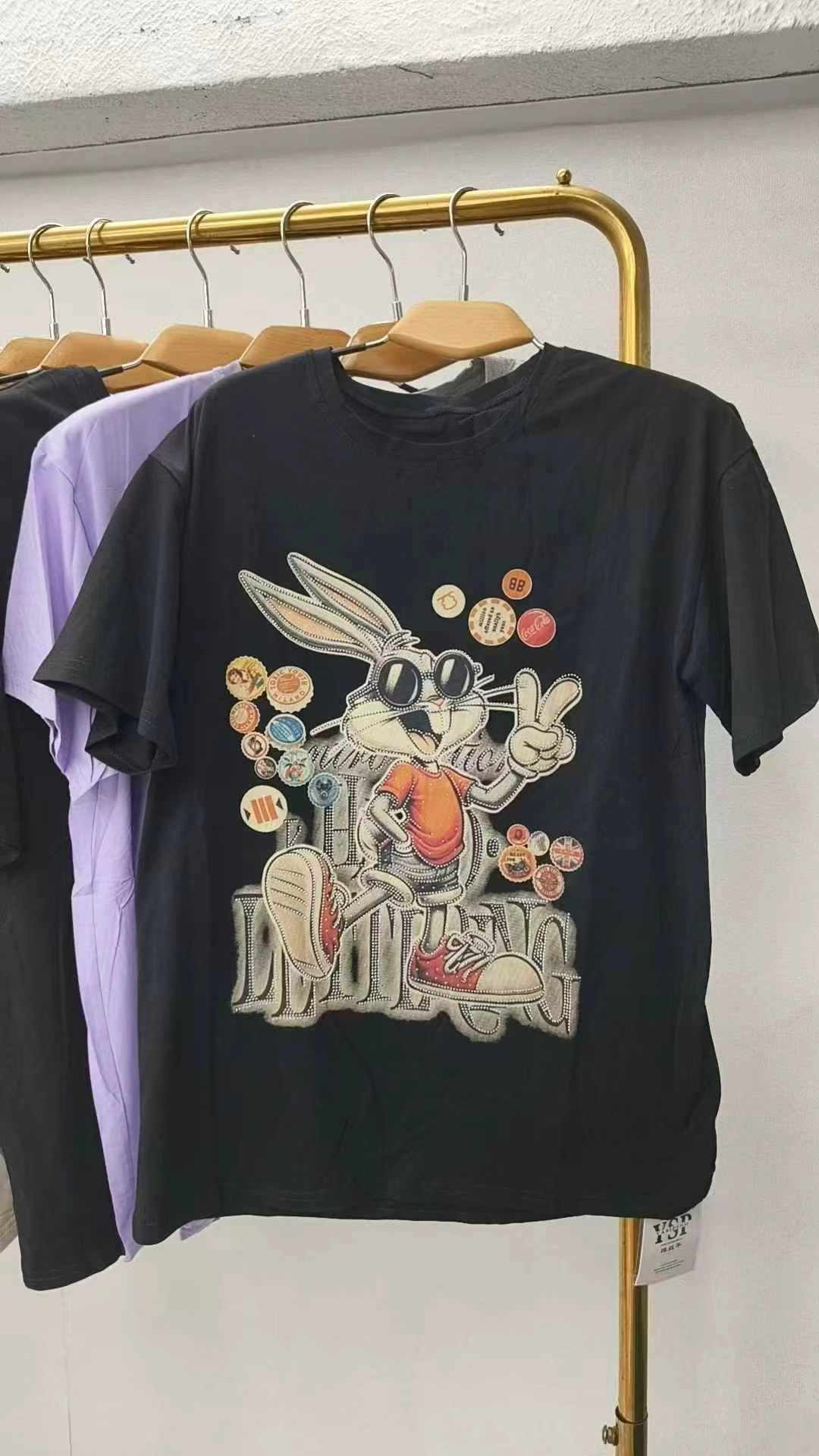 2000 Pieces Big & Small Size Cotton Unisex T-Shirts Clearance Stock Wholesale Export - Image 2