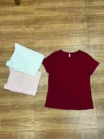 1680 Pieces Women's Solid Plain 100% Cotton T-Shirts, Individual Packing Bulk Clearance Wholesale - Image 6