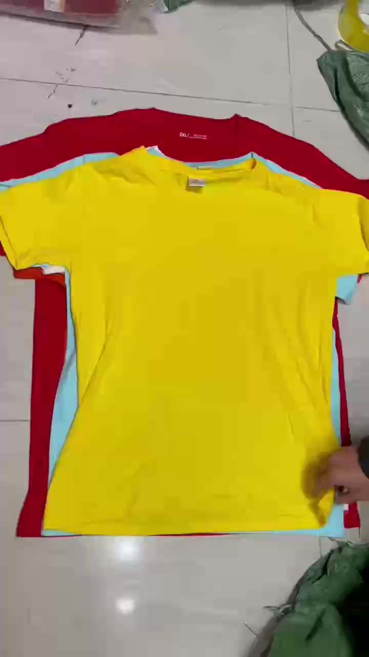 Over 2000 Pieces 100% Cotton Plain Blank Men's Non-tapered Short Sleeve T-Shirts Full Clearance Wholesale, 6.3 CNY per piece - Image 1