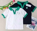 562 Pieces Women's Cotton V-Neck Short Sleeve Polo T-Shirts, Size M-2XL With Individual Packing & Tag - Image 3