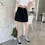 693 Pcs Women's 2026 Korean Style High Waist Loose Wide Leg Casual Suit Shorts - Image 9