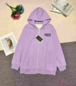 Clearance Around 120 Pcs Korean Style Autumn Winter Loose Fleece Zip Up Hoodies S-XL With Tags Individual Packing - Image 1