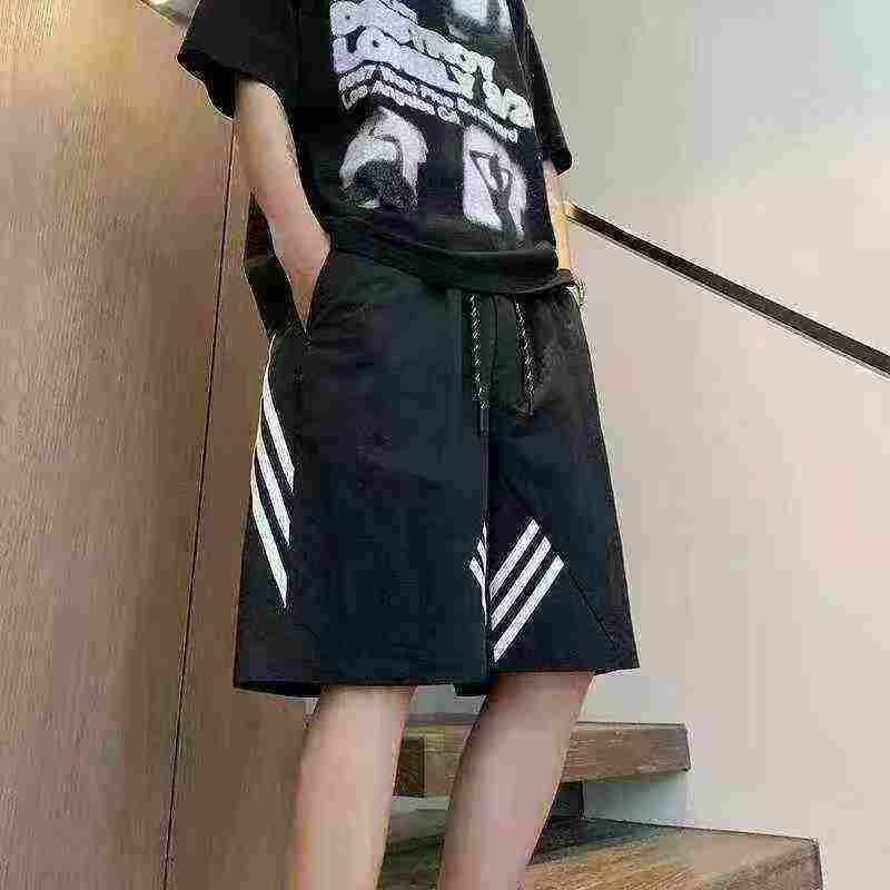 740 Pcs High Quality American Trendy Men's 3-Stripes Ice Silk Quick Dry Casual Sports 5-inch Shorts Bulk Clearance - Image 1