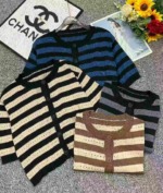 Summer New Contrast Stripe Hollow Knit Short Sleeve Open Cardigan, 238 Pieces Bulk Stock - Image 8