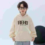 456 Pieces Kids Cotton Embroidered Hooded Sweatshirts Fleece Option Mixed Sizes 90-140 Wholesale Stock Lot - Image 5