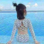 Approx 500 Pcs Ins Style Girls One Piece Holiday Swimwear Main Style as Picture 3 Size 90-140 Individually Packed - Image 1